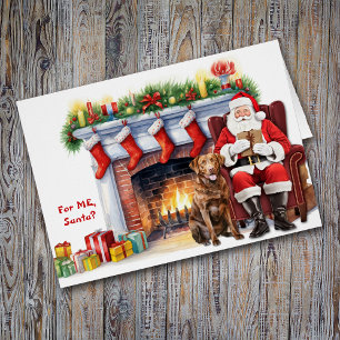 Père Noël Cadeau Chesapeake Bay Retriever Chien Ho