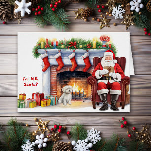 Père Noël Cadeau Maltese Chien vacances