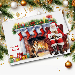 Père Noël Cadeau Shetland Sheepdog Noël