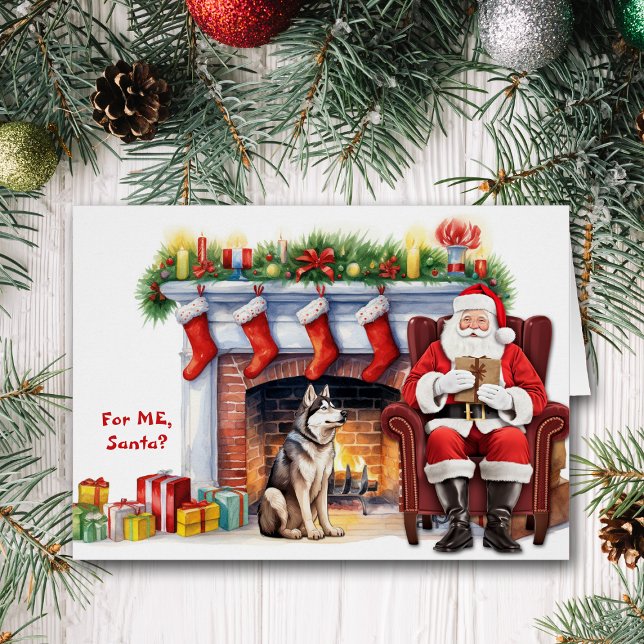 Père Noël Cadeau Siberian Husky Chien Noël (Créateur téléchargé)