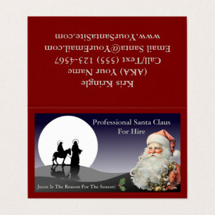 Père Noël Carte de visite Jésus Est La Raison Mail