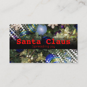 Père Noël carte de visite pour le plaisir ou profe