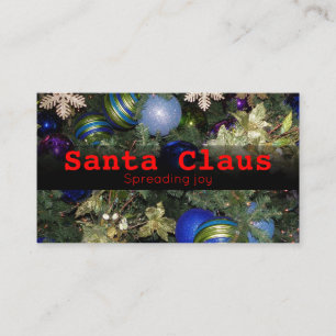 Père Noël carte de visite pour le plaisir ou profe