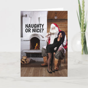 PÈRE NOËL CARTES DE NOËL POUR FEMME NAUGHTY