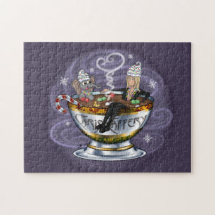 Père Noël Chris et Wilbur Hot Tubbin' Puzzle