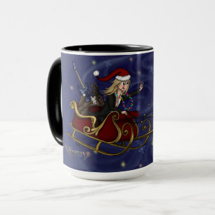 père Noël Chris & Wilbur Sleigh Ride Mug
