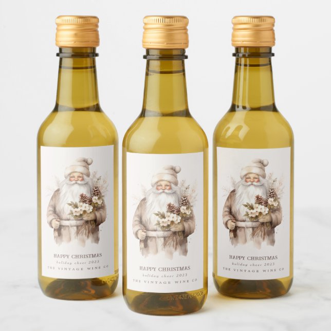 Père Noël Christmas Favore les Étiquettes de boute (Bouteilles)