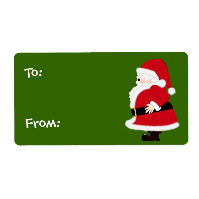 Père Noël Christmas Name Tags (Devant)