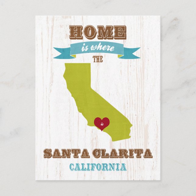 Père Noël Clarita, Californie Carte - Accueil Où E (Devant)