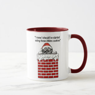 Père Noël Coincé Dans Une Mug De Chemin