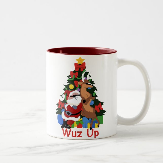 Père Noël cool Et Mug Reindeer (Droit)