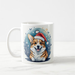 Père Noël Corgi Christmas Mug