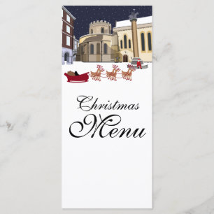 Père Noël Dans Le Menu Noël De Londres