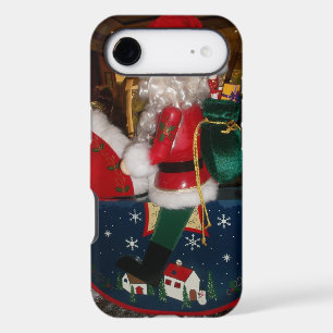 Père Noël de Noël à cheval avec de l'art de la nei