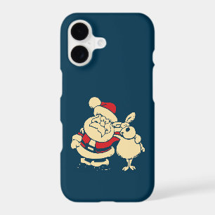 Père Noël de Noël rétro et son pote renne