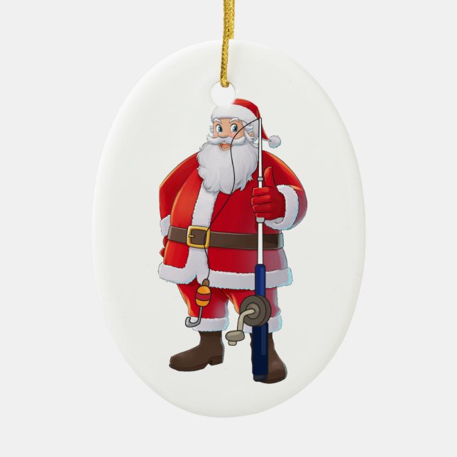 ***PÈRE NOËL DE PÊCHE**** ORNEMENT DE NOËL (Devant)