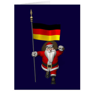 Père Noël Doux Avec L'Ensigne D'Allemagne