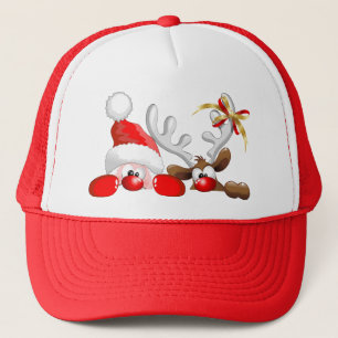 Père Noël drôle et casquette de bande dessinée de