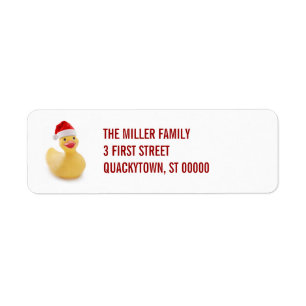 Père Noël Ducky Kitsch Étiquette