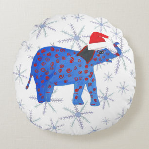 Père Noël ElephantArrondi coussin jetable