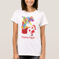 Père Noël et boîte de cadeaux t-shirt