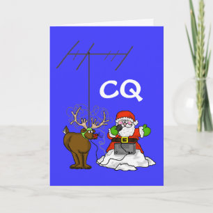 Père Noël et carte de Noël de Rudolph -