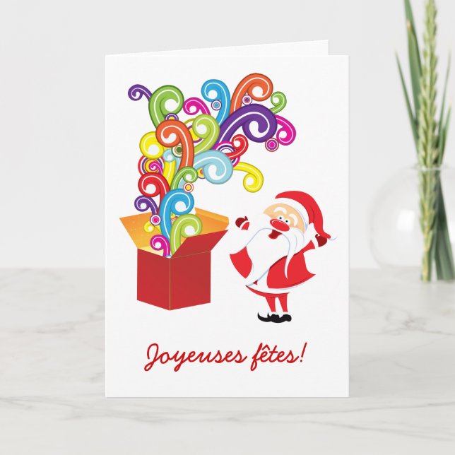 Père Noël et cartes de boîte de cadeaux (Devant)