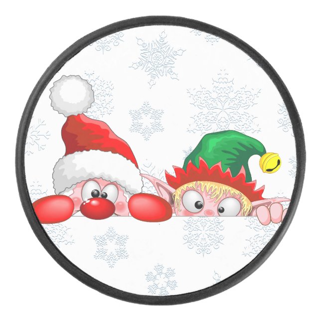 Père Noël et Elf Cute et drôle Caractères Pékin (Devant)