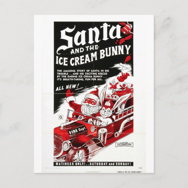 PÈRE NOËL ET LA CARTE POSTALE GLACE CREAM BUNNY (Devant)