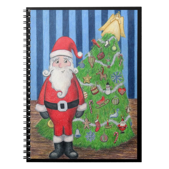 Père Noël et le Carnet des arbres de Noël (Devant)