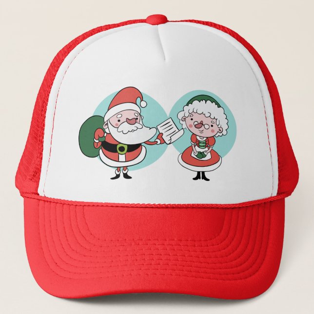 Père Noël et Mme Claus casquettes (Devant)