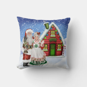 Père Noël et Mme Claus Coussin