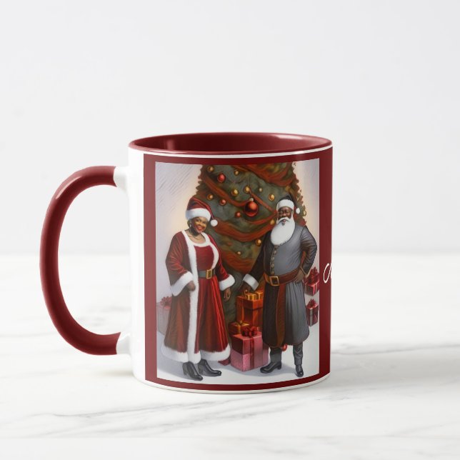 Père Noël Et Mme Claus Mug (Gauche)