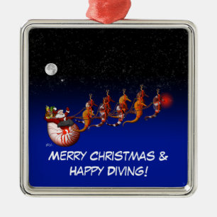 Père Noël et ornement de Sleigh d'hippocampe
