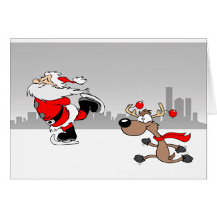 Père Noël Et Reindeer