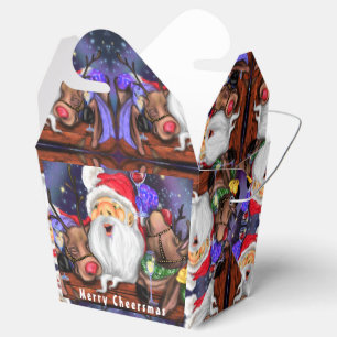 Père Noël et Rennes Drôle Ballotins de Noël