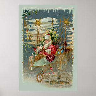 Père Noël et son affiche extraordinaire de machi