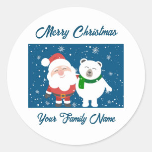 Père Noël et un Sticker pour ours polaire