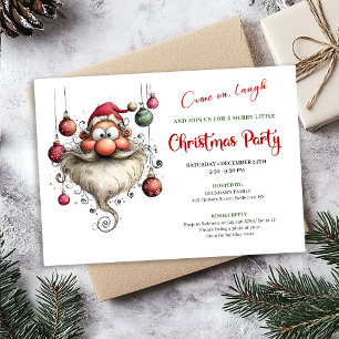 Père Noël Fantaisiste et Excentrique Invitation de