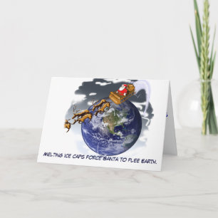 Père Noël fuit la carte Terre
