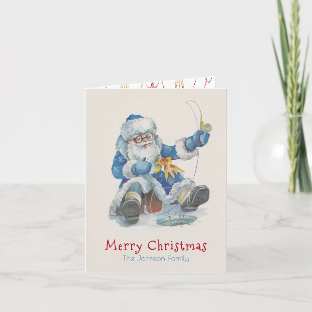 Père Noël Gone Fishing (PHOTO INSERT) - Carte / (Devant)