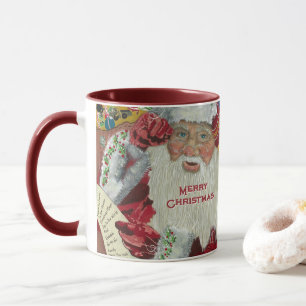 Père Noël Holiday Mug "Checking It Twice" Art Clas
