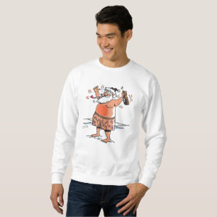 Père Noël ivre sweatshirt blanc