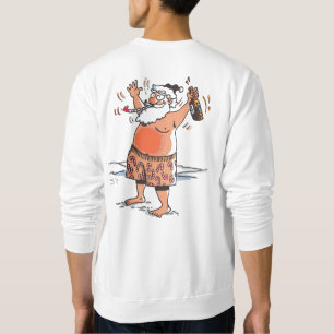 Père Noël ivre sweatshirt blanc dos