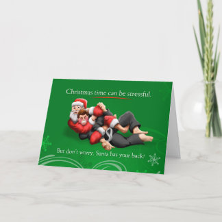 Père Noël Jiu Jitsu Choke - Carte Noël