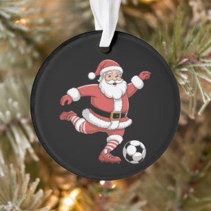 Père Noël Joue au Football Noël Sports