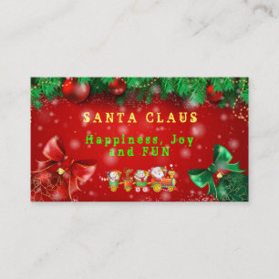 Père Noël Joyeux Carte de visite de Noël