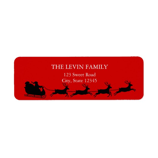 Père Noël joyeux équitation traîneau Noël (Devant)