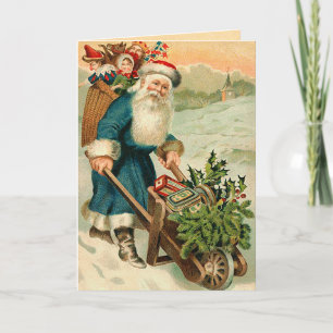 Père Noël livrant la carte de Noël de présents