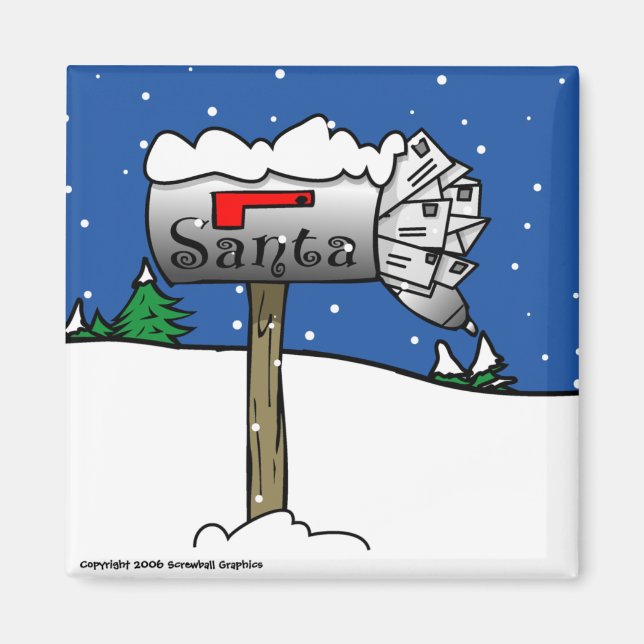 Père Noël Magnet de boîte aux lettres (Devant)